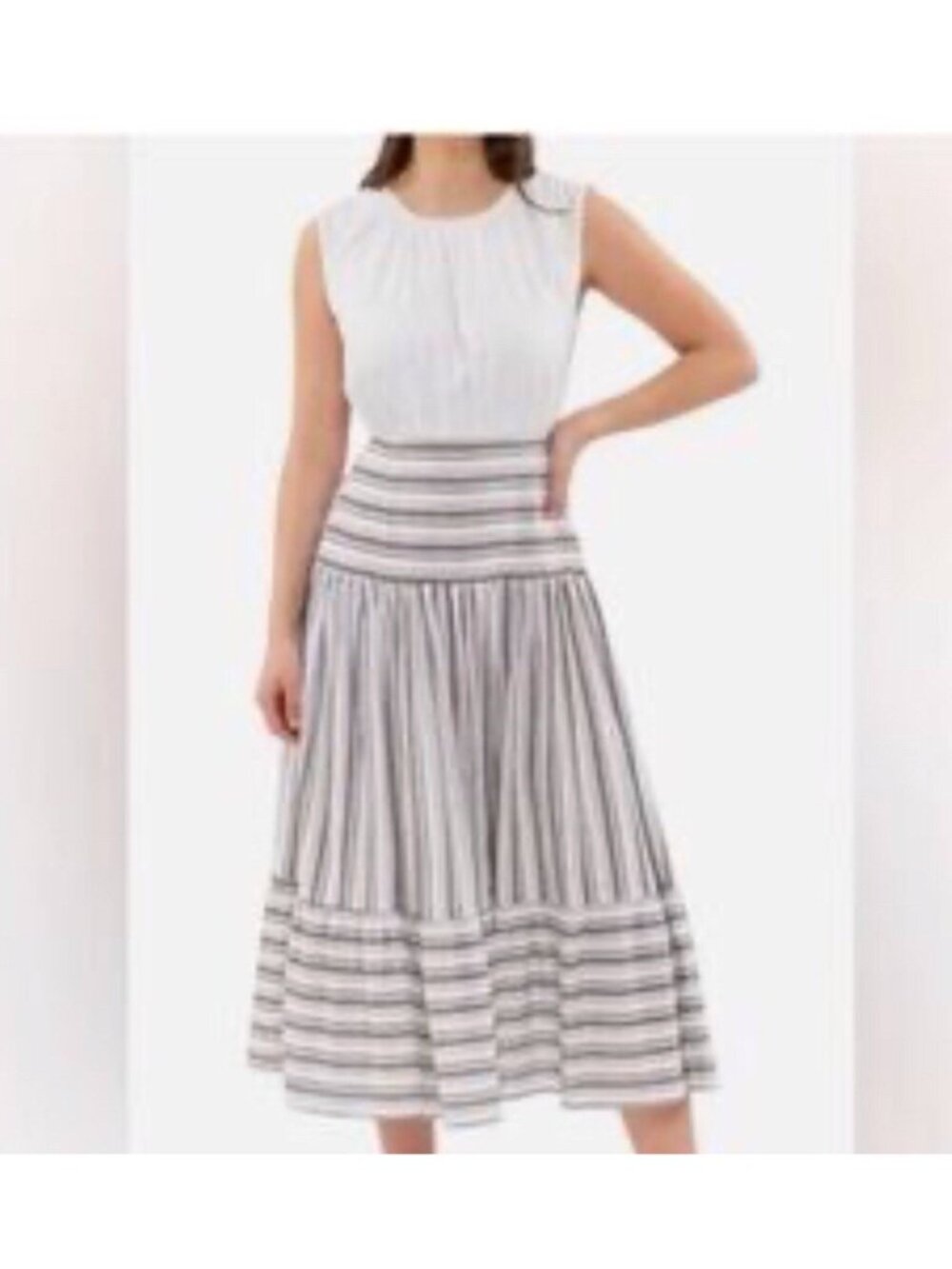 BIU Pepper Dress Striped Open Back Size Large
